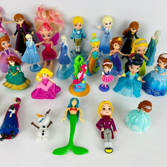 Disney Toy Lot Disney Princesses Toy Figures Varying Sizes Cake Toppers Girls - Picture 3 of 11